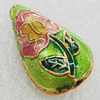 Cloisonne Beads, Teardrop 21x13mm Hole:1mm, Sold by PC