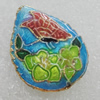 Cloisonne Beads, Teardrop 20x15mm Hole:1.5mm, Sold by PC