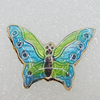 Cloisonne Beads, Butterfly 21x15mm Hole:1mm, Sold by PC