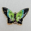 Cloisonne Beads, Butterfly 27x18mm Hole:1.5mm, Sold by PC