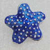 Cloisonne Beads, Star 18mm Hole:1mm, Sold by PC