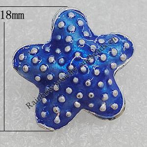 Cloisonne Beads, Star 18mm Hole:1mm, Sold by PC