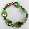 Electroplate Glass Bracelets, Teardrop, width:16mm, Sold per 7.1-inch Strand