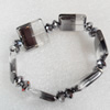 Electroplate Glass Bracelets, Square, width:20mm, Sold per 7.1-inch Strand