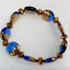 Electroplate Glass Bracelets, Flat Round, width:15mm, Sold per 7.1-inch Strand