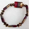 Electroplate Glass Bracelets, Rectangle, width:15mm, Sold per 7.1-inch Strand