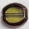 Electroplate Glass Beads, 10x9mm, Hole:1mm, Sold per 16-inch Strand