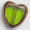 Electroplate Glass Beads, Heart, 10mm, Hole:1mm, Sold per 16-inch Strand