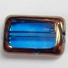 Electroplate Glass Beads, Rectangle, 8x12mm, Hole:1mm, Sold per 16-inch Strand