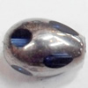 Electroplate Glass Beads, Faceted Oval, 6x9mm, Hole:1mm, Sold per 16-inch Strand