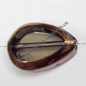 Electroplate Glass Beads, Teardrop, 12x18mm, Hole:1mm, Sold per 16-inch Strand