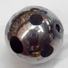 Electroplate Glass Beads, Faceted Round, 10mm, Hole:1mm, Sold per 16-inch Strand