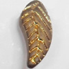 Electroplate Glass Beads, Leaf, 8x18mm, Hole:1mm, Sold by PC