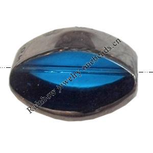Electroplate Glass Beads, 23x18mm, Hole:1mm, Sold per 16-inch Strand