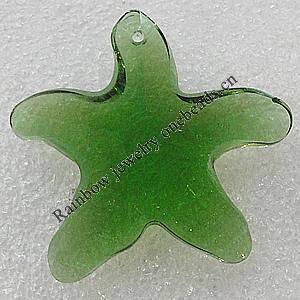 Glass Crystal Pendants, Star 17mm Hole About:1mm, Sold by PC