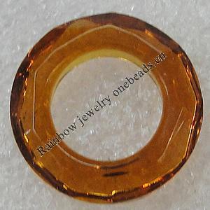 Glass Crystal Pendants, Donut 14mm, Sold by PC