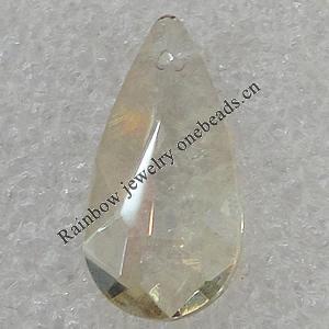 Glass Crystal Pendants, Faceted Teardrop 13x24mm Hole About:1mm, Sold by PC