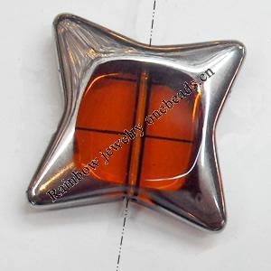 Electroplate Glass Beads, 18mm, Hole:1mm, Sold per 16-inch Strand