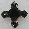 Glass Crystal Pendants, Cross 33mm Hole About:1.5mm, Sold by PC