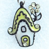 Zinc Alloy Enamel Charm/Pendant with Crystal, Nickel-free & Lead-free, A Grade 25x18mm, Sold by PC  