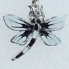 Zinc Alloy Enamel Charm/Pendant with Crystal, Nickel-free & Lead-free, A Grade Animal 22x24mm, Sold by PC  