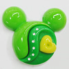 Resin Cabochons, No Hole Headwear & Costume Accessory, Animal Head 37x43mm, Sold by Bag