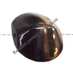 Electroplate Glass Beads, 17x18mm, Hole:1mm, Sold per 16-inch Strand