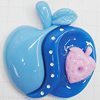 Resin Cabochons, No Hole Headwear & Costume Accessory, Apple 43x43mm, Sold by Bag