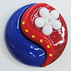 Resin Cabochons, No Hole Headwear & Costume Accessory, Flat Round 38mm, Sold by Bag