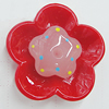 Resin Cabochons, No Hole Headwear & Costume Accessory, Flower 28mm, Sold by Bag