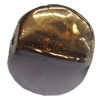 Electroplate Glass Beads, Flat Round, 17x18mm, Hole:1mm, Sold per 16-inch Strand