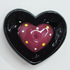 Resin Cabochons, No Hole Headwear & Costume Accessory, Heart 29x25mm, Sold by Bag