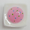 Resin Cabochons, No Hole Headwear & Costume Accessory, Twist Square 24mm, Sold by Bag