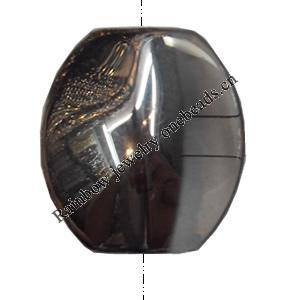 Electroplate Glass Beads, 27x28mm, Hole:1mm, Sold per 16-inch Strand