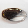 Electroplate Glass Beads, Flat Oval, 18x10mm, Hole:1mm, Sold per 16-inch Strand