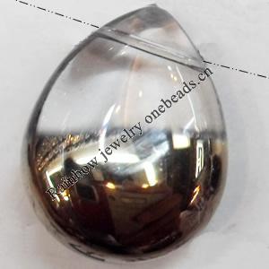 Electroplate Glass Beads, Teardrop, 16x20mm, Hole:1mm, Sold per 16-inch Strand