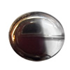 Electroplate Glass Beads, Flat Oval, 22x20mm, Hole:1mm, Sold per 16-inch Strand