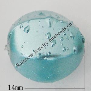 Crapy Exterior Acrylic Beads, Faceted Round 14mm Hole:about 2mm, Sold by Bag