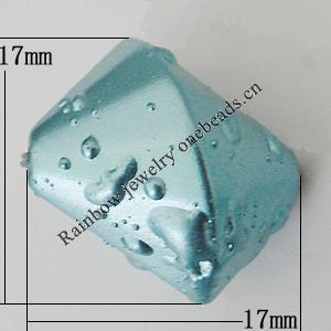 Crapy Exterior Acrylic Beads, 17x17mm Hole:about 1.5mm, Sold by Bag