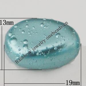 Crapy Exterior Acrylic Beads, 19x13mm Hole:about 2mm, Sold by Bag