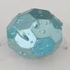 Crapy Exterior Acrylic Beads, Faceted Oval 15x13mm Hole:about 3mm, Sold by Bag