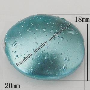 Crapy Exterior Acrylic Beads, 20x18mm Hole:about 2mm, Sold by Bag