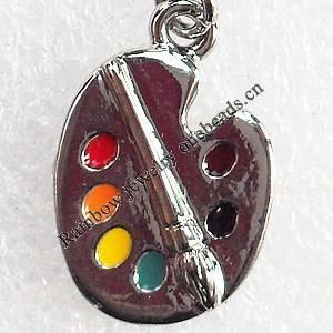 Zinc Alloy Enamel Pendant, Nickel-free & Lead-free, A Grade 22x15mm, Sold by PC  