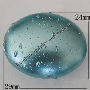 Crapy Exterior Acrylic Beads, Flat Oval 29x24mm Hole:about 3mm, Sold by Bag