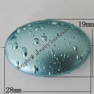 Crapy Exterior Acrylic Beads, Flat Oval 28x19mm Hole:about 2.5mm, Sold by Bag
