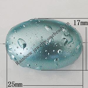 Crapy Exterior Acrylic Beads, Oval 25x17mm Hole:about 2.5mm, Sold by Bag