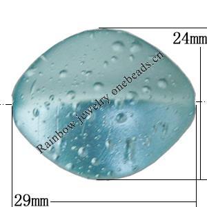 Crapy Exterior Acrylic Beads, Edge 29x24mm Hole:about 2.5mm, Sold by Bag