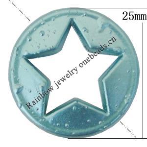 Crapy Exterior Acrylic Beads, Flat Round 25mm Hole:about 2mm, Sold by Bag