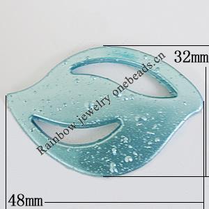 Crapy Exterior Acrylic Beads, 48x32mm Hole:about 2mm, Sold by Bag