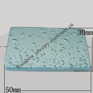 Crapy Exterior Acrylic Beads, Rectangle 50x30mm Hole:about 2mm, Sold by Bag